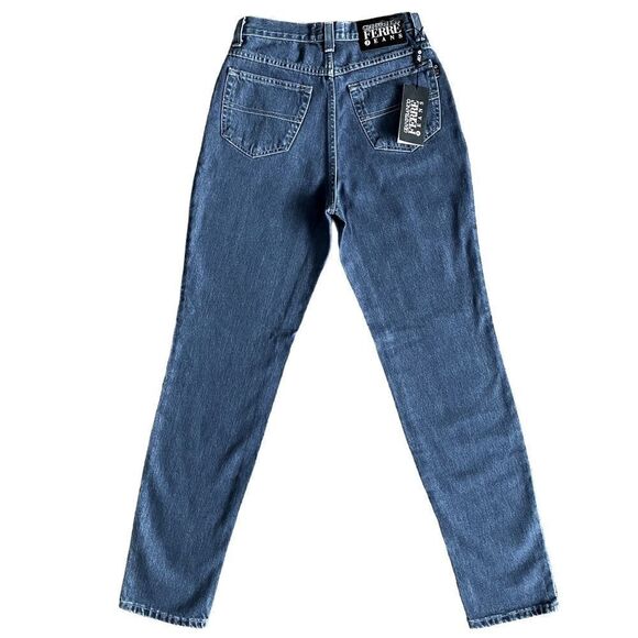Dior Designer Gianfranco Ferre Italian Vintage High Waisted Mom Jeans NEW Sz 30 - Picture 3 of 16